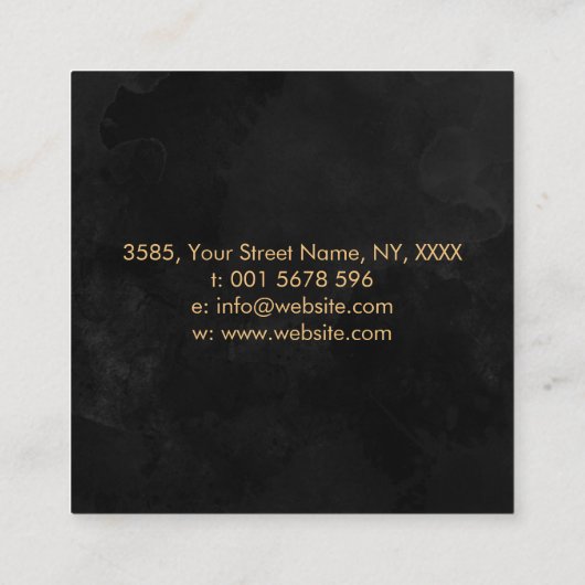 Golden Kali Yantra Vierkante Visitekaartje (Achterkant)