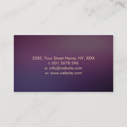 Golden Kali Yantra Visitekaartje (Achterkant)