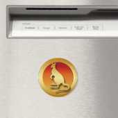 GOLDEN KANGAROO MAGNEET (Insitu (Vaatwasser))