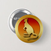 GOLDEN KANGAROO RONDE BUTTON 5,7 CM (Voorkant /achterkant)