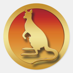 GOLDEN KANGAROO RONDE STICKER