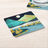 Golden Kartonnen Onderzetters (Schuin)