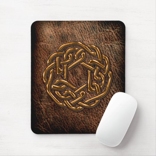 Golden kelk op leer muismat (Met muis)