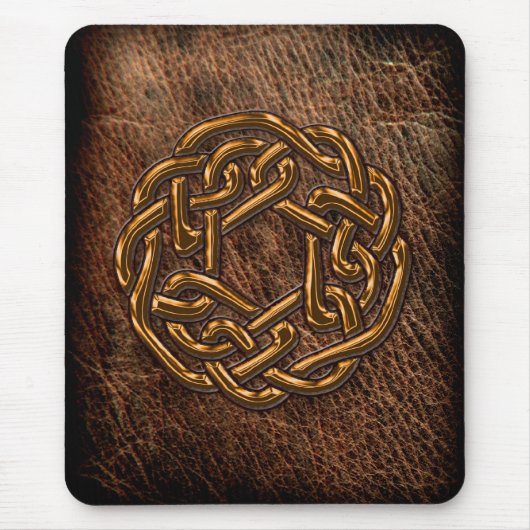 Golden kelk op leer muismat (Voorkant)