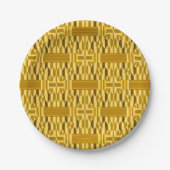Golden Kente Pattern Paper Bord (Voorkant)