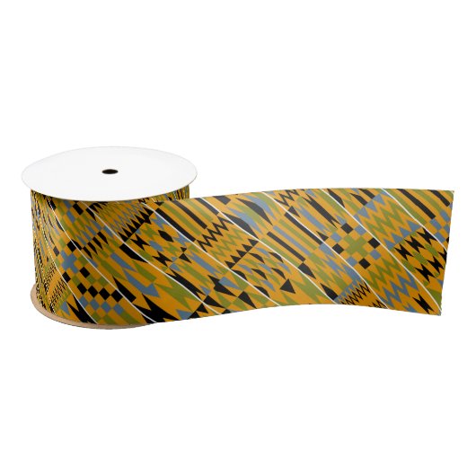 Golden Kente Satijnen Lint (Spoel)
