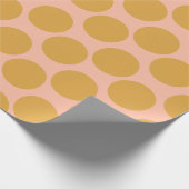 Golden kerst polka dots cadeaupapier (Hoek)