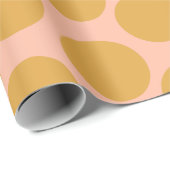 Golden kerst polka dots cadeaupapier (Rol Hoek)