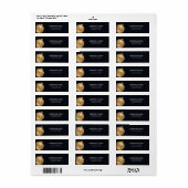 Golden kerstballlabel etiket (Full Sheet)