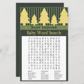 Golden kerstboom Baby shower Word Search Game (Voorkant / Achterkant)