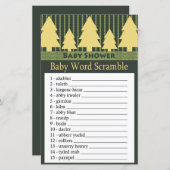 Golden kerstboom Baby word scramble game (Voorkant / Achterkant)