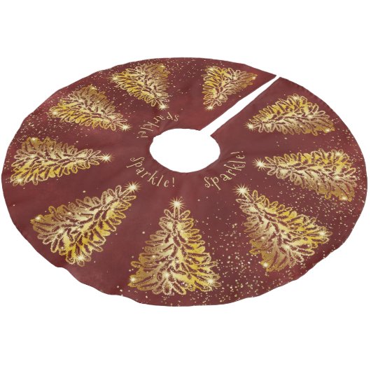 Golden kerstboom - Sparkle Tree Skirt Kerstboom Rok (Gekanteld)