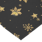 Golden kerstboomschilfers patroon korte tafelloper (Hoek)