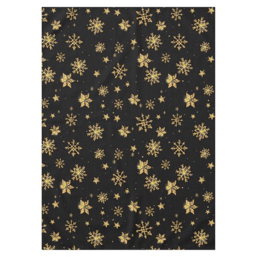 Golden kerstboomschilfers patroon tafelkleed (Voorkant)