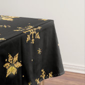 Golden kerstboomschilfers patroon tafelkleed (Voorbeeld)