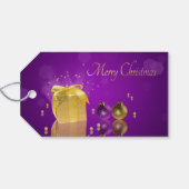 Golden kerstcadeau cadeaulabel (Achterkant Horizontaal)