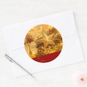 Golden kerstcadeau Label Sticker (Envelop)