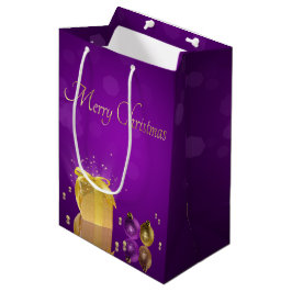 Golden kerstcadeau medium cadeauzakje