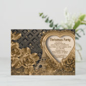 Golden Kerstfeest Prachtige Elegant Kaart (Staand voorkant)