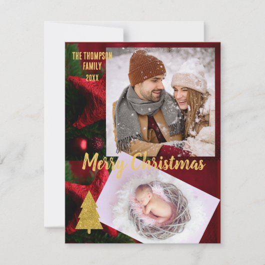 Golden kerstfoto elegant script tekstfamilie (Voorkant)