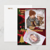 Golden kerstfoto elegant script tekstfamilie (Voorkant / Achterkant)