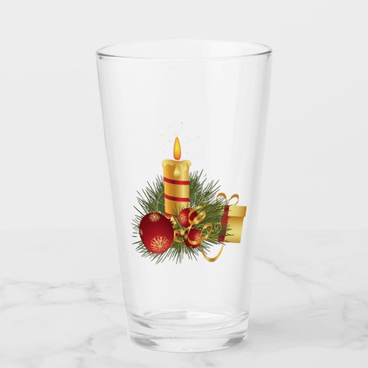 Golden Kerstkaarle Glas (Voorkant)