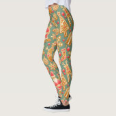 Golden kerstkoekjes patroon leggings (Links)