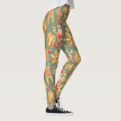 Golden kerstkoekjes patroon leggings (Rechts)