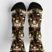 Golden Kerstman Nutkraker Soldaten Sokken (Top)