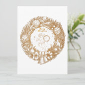 Golden Kerstmis Angel-Wreath-Merry kerst (Staand voorkant)