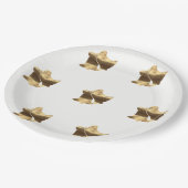 Golden Kerstmis Bells White Gold Pattern Elegant Papieren Bordje (Gekanteld)