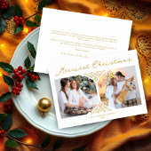 Golden Kerstmis Classic Filigree Ornament Feestdagenkaart