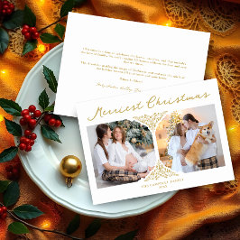 Golden Kerstmis Classic Filigree Ornament Feestdagenkaart