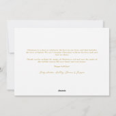 Golden Kerstmis Classic Filigree Ornament Feestdagenkaart (Achterkant)