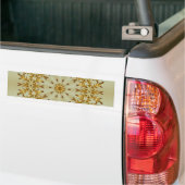 Golden Kerstmis Wreath Bumpersticker (Op Truck)