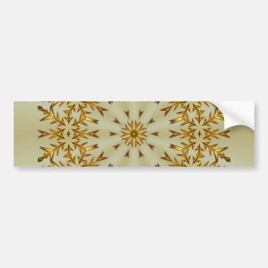 Golden Kerstmis Wreath Bumpersticker (Voorkant)