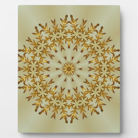 Golden Kerstmis Wreath Fotoplaat (Voorkant)