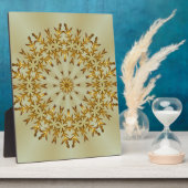Golden Kerstmis Wreath Fotoplaat (Zijkant)