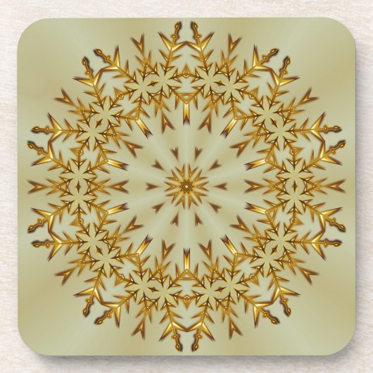 Golden Kerstmis Wreath Onderzetter (Voorkant)