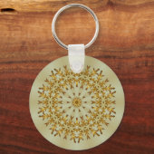 Golden Kerstmis Wreath Sleutelhanger (Voorkant)