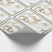 Golden kerstpapier cadeaupapier (Hoek)