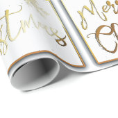 Golden kerstpapier cadeaupapier (Rol Hoek)