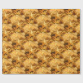 Golden kerstpapier cadeaupapier (Vlak)