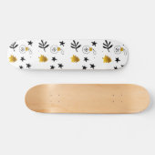 Golden kerstpine Tree Star en Ornamenten Persoonlijk Skateboard (Horizontaal)