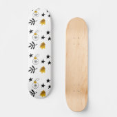 Golden kerstpine Tree Star en Ornamenten Persoonlijk Skateboard (Voorkant)
