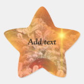 Golden kerstSjabloon, Star Sticker (Voorkant)