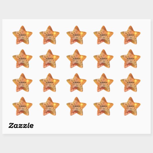 Golden kerstSjabloon, Star Sticker (Vel)