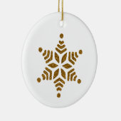 Golden Kerstsnowflake Star Keramisch Ornament (Rechts)