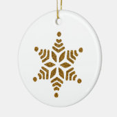 Golden Kerstsnowflake Star Keramisch Ornament (Links)
