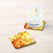 Golden kerstsnowflakes bier onderzetter (Rechterzijde)